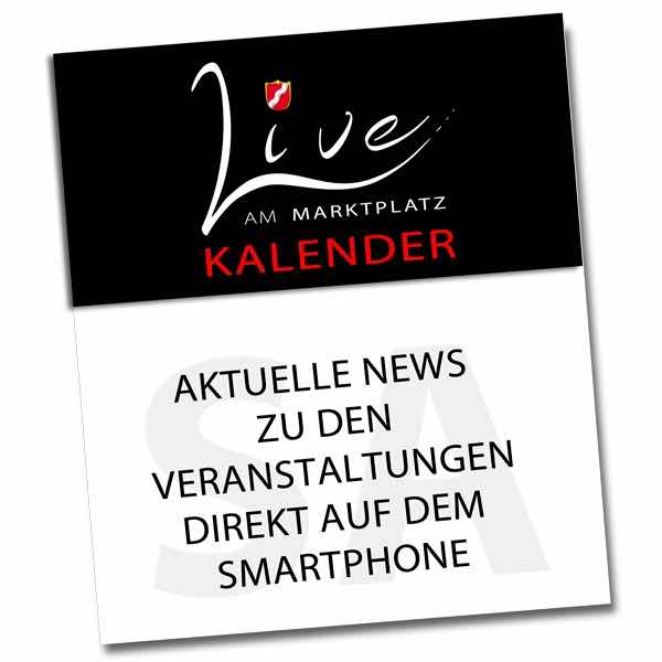 Live am Marktplatz Kalender für Android und Apple Geräte